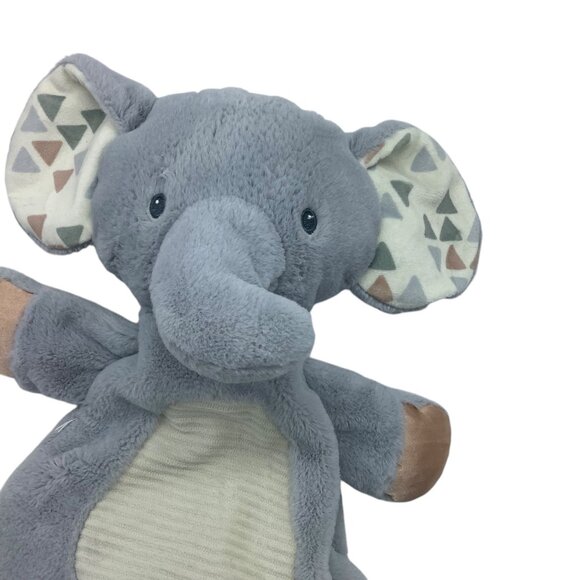 Mary Meyer Gray Plush Elephant Lovey Toy Textured Belly Pattern Security 14" - Picture 2 of 8